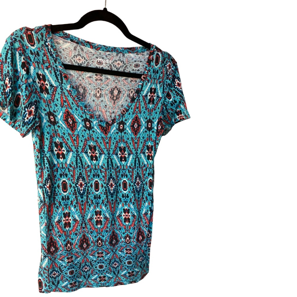 Teal Multi Pattern Mudd T-Shirt